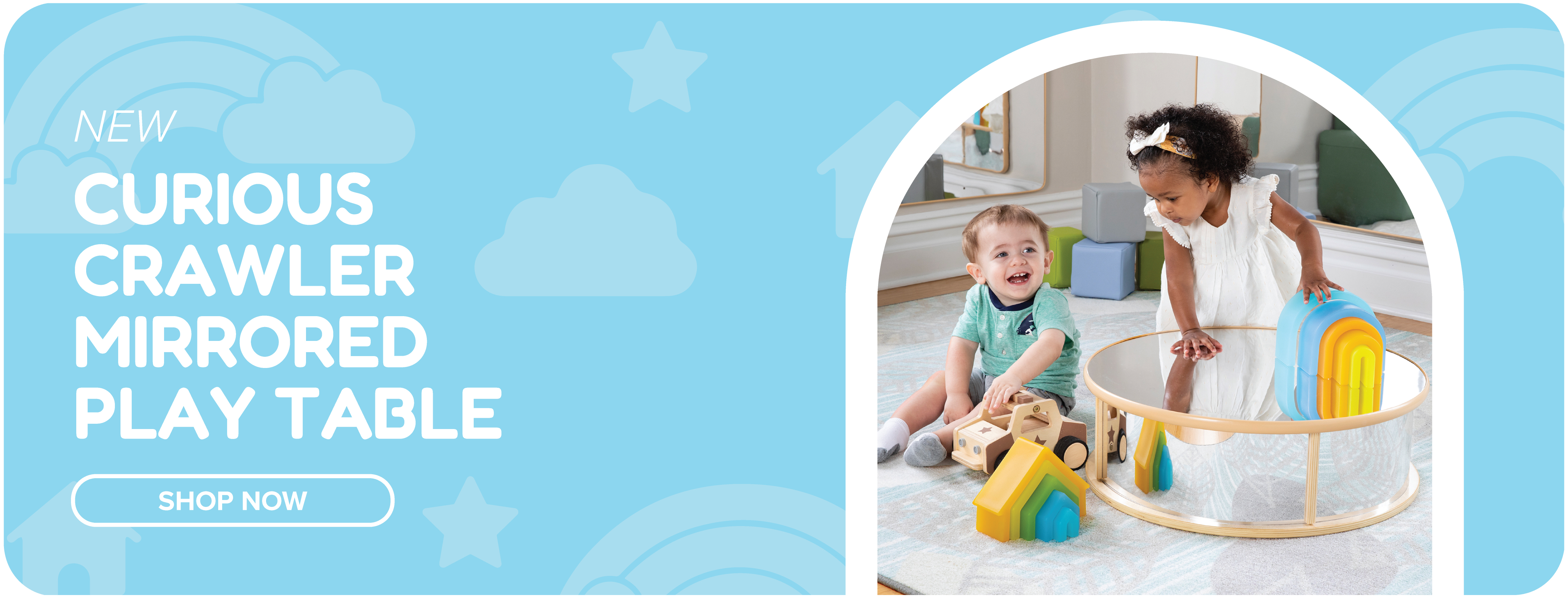 CURIOUS CRAWLER MIRRORED PLAY TABLE