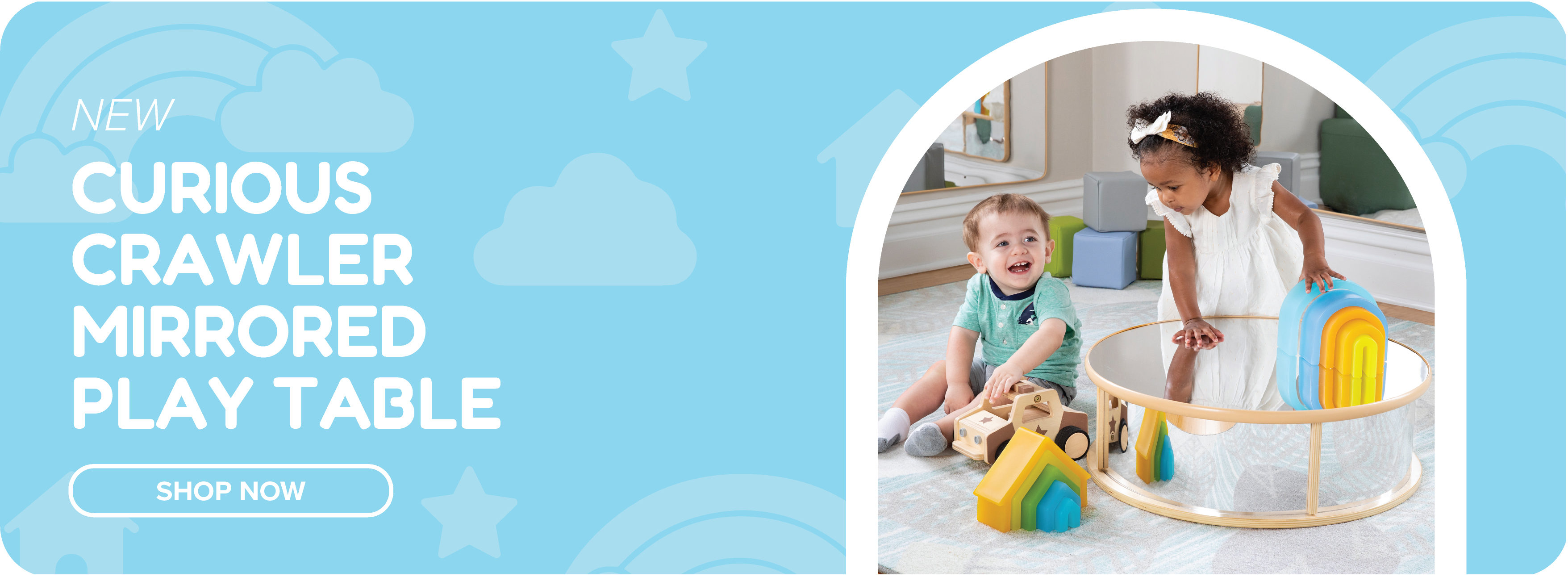 CURIOUS CRAWLER MIRRORED PLAY TABLE