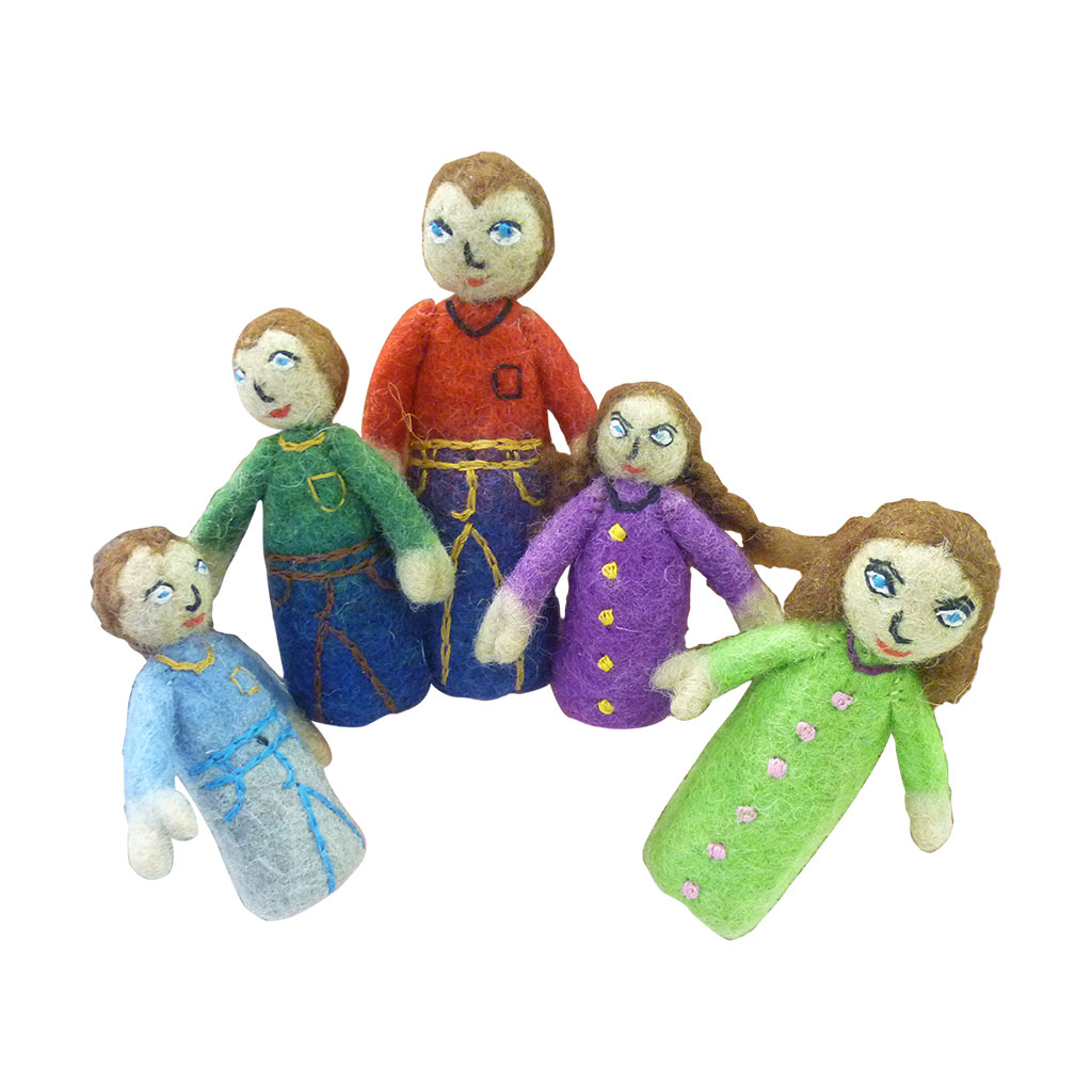 Family Puppet Set Educational Puppets For Kids Caucasian Family Puppet Set - Mother ...