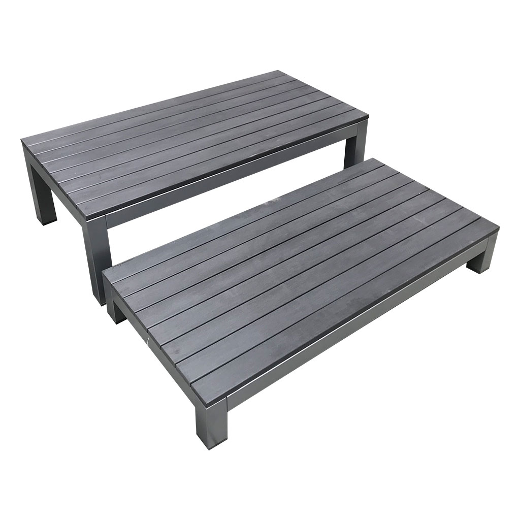 Outdoor Platform Stages Charcoal Set of 2