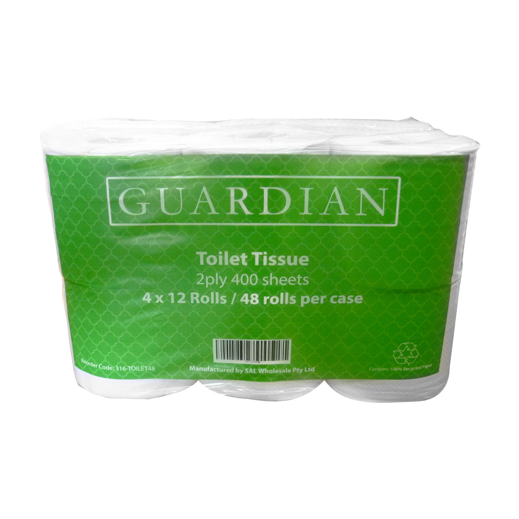 Guardian 2 Ply Toilet Paper 400 Sheets 48 pk