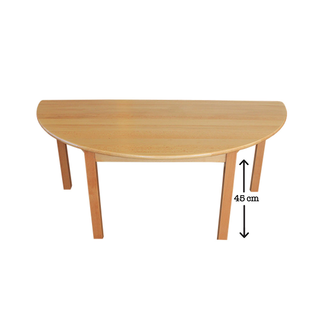 Hardwood Semi Circle Table 45 cm