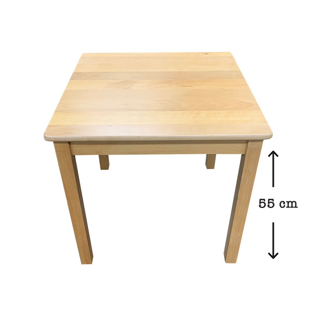 Hardwood Small Square Table 55 cm