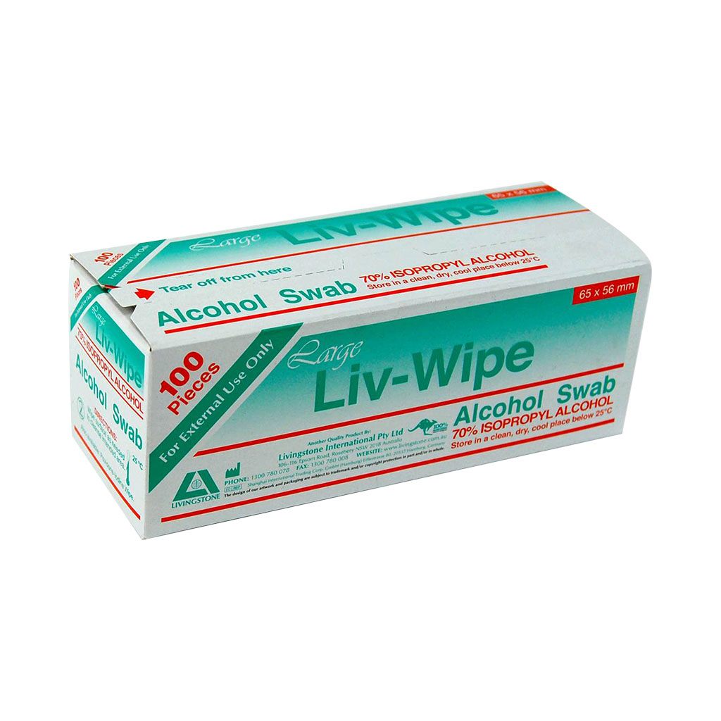 Alcohol Wipes Large Pack of 100